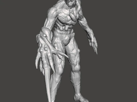 RE PROTO TYRANT 001 MONSTER MINIATURE MODEL FOR HORROR OR FANTASY GAMES RPG DND 3D Print Model