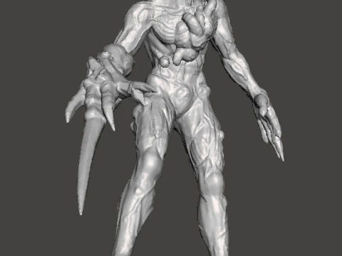RE PROTO TYRANT 001 MONSTER MINIATURE MODEL FOR HORROR OR FANTASY GAMES RPG DND 3D Print Model
