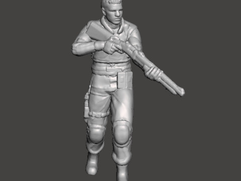 RE1 CHRIS WITH SHOTGUN MINIATURE MODEL FOR HORROR OR SCIFI GAMES RPG DND 3Dプリントモデル