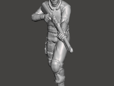 RE1 CHRIS WITH SHOTGUN MINIATURE MODEL FOR HORROR OR SCIFI GAMES RPG DND 3D Print Model