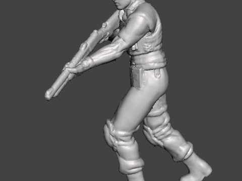RE1 CHRIS WITH SHOTGUN MINIATURE MODEL FOR HORROR OR SCIFI GAMES RPG DND 3D Print Model