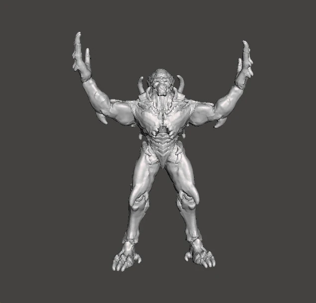 ARCHVILE DEMON MINIATURE MODEL FIGURE FOR FANTASY OR SCIFI GAMES RPG DND 3D Print Model .c4d .max .obj .3ds .fbx .stl .blend 