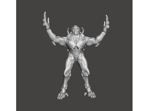 ARCHVILE DEMON MINIATURE MODEL FIGURE FOR FANTASY OR SCIFI GAMES RPG DND 3Dプリントモデル