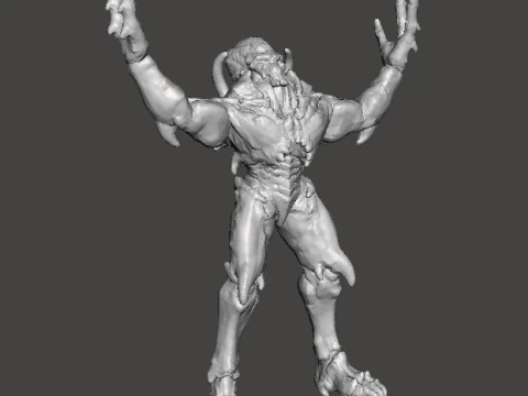 ARCHVILE DEMON MINIATURE MODEL FIGURE FOR FANTASY OR SCIFI GAMES RPG DND 3D Print Model