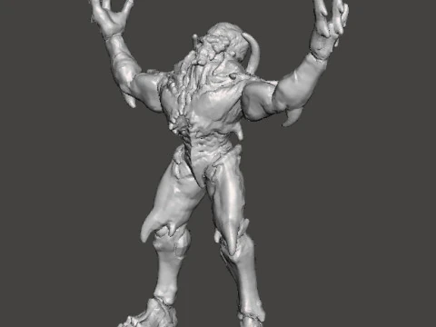 ARCHVILE DEMON MINIATURE MODEL FIGURE FOR FANTASY OR SCIFI GAMES RPG DND 3D Print Model