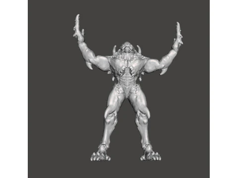 ARCHVILE DEMON MINIATURE MODEL FIGURE FOR FANTASY OR SCIFI GAMES RPG DND 3D Print Model