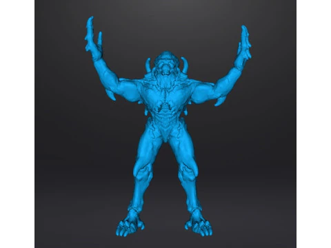 ARCHVILE DEMON MINIATURE MODEL FIGURE FOR FANTASY OR SCIFI GAMES RPG DND 3D Print Model