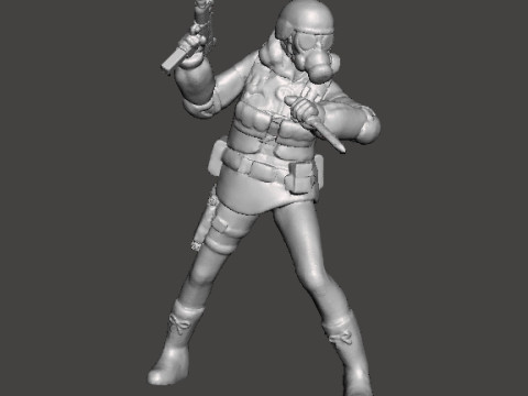 RE LADY HUNK MINIATURE MODEL FOR HORROR OR SCIFI GAMES RPG DND 3D Принт Модель