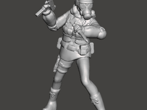 RE LADY HUNK MINIATURE MODEL FOR HORROR OR SCIFI GAMES RPG DND 3D 打印模型