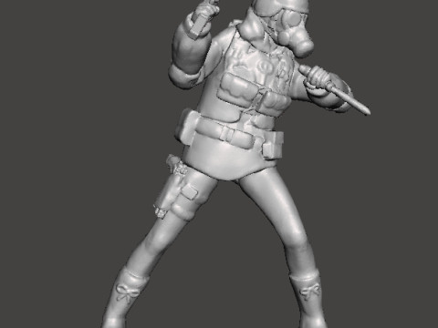 RE LADY HUNK MINIATURE MODEL FOR HORROR OR SCIFI GAMES RPG DND 3D 打印模型