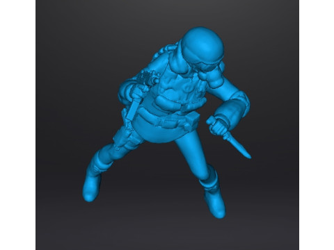 RE LADY HUNK MINIATURE MODEL FOR HORROR OR SCIFI GAMES RPG DND 3D 打印模型