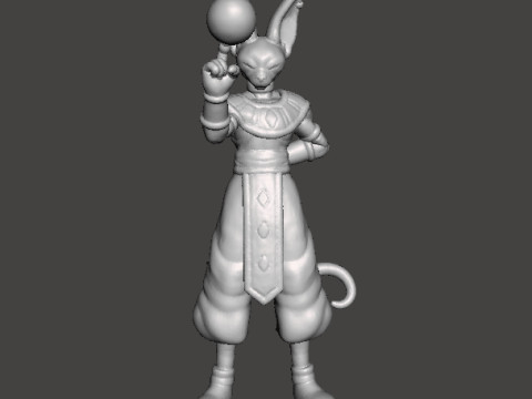 DB BEERUS GOD OF DESTRUCTION MINIATURE MODEL FOR FANTASY GAMES RPG DND 3D Print Model