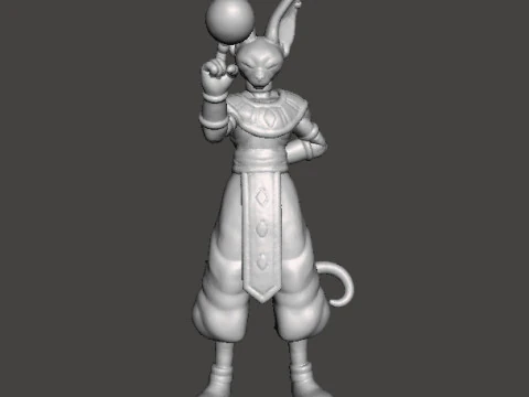 DB BEERUS GOD OF DESTRUCTION МІНІАТЮРНА МОДЕЛЬ ДЛЯ ФЕНТЕЗІЙНИХ ІГОР RPG DND 3D Принт Модель