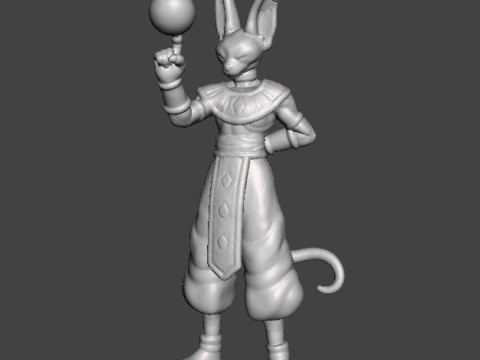 DB BEERUS GOD OF DESTRUCTION MINIATURE MODEL FOR FANTASY GAMES RPG DND Model Cetak 3D