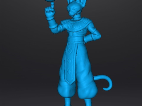 DB BEERUS GOD OF DESTRUCTION MINIATURE MODEL FOR FANTASY GAMES RPG DND Model Cetak 3D