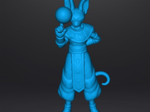 DB BEERUS GOD OF DESTRUCTION MINIATURE MODEL FOR FANTASY GAMES RPG DND Model Cetak 3D