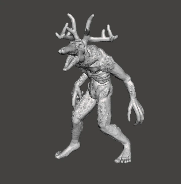 МІНІАТЮРНА МОДЕЛЬ WENDIGO SHAPESHIFTER ДЛЯ ІГОР У ЖАХІВ АБО ФЕНТЕЗІ RPG DND 3D Принт Модель .c4d .max .obj .3ds .fbx .stl .blend 