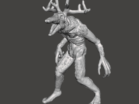 WENDIGO SHAPESHIFTER MINIATURE MODEL FOR HORROR OR FANTASY GAMES RPG DND 3D Baskı Modeli