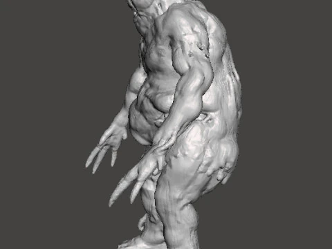 RE7 FAT MOLDED MONSTER MINIATURE MODEL FOR HORROR OR FANTASY GAMES RPG DND 3D Print Model