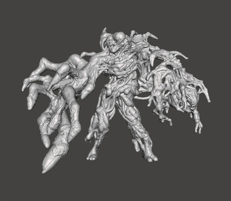 RE7 ホラーまたはファンタジー ゲーム RPG DND 用の突然変異したルーカス ミニチュア モデル 3Dプリントモデル .c4d .max .obj .3ds .fbx .stl .blend 