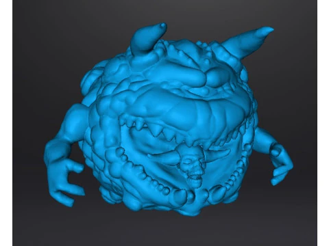 PAIN ELEMENTAL ATTACK CLASSIC DEMON MINIATURE MODEL FIGURE FOR FANTASY OR SCIFI GAMES RPG DND 3D Print Model