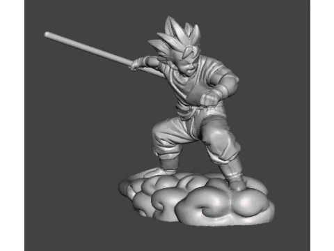 DB 孙悟空飞行光轮微型模型，适用于奇幻游戏角色扮演游戏 DND 3D 打印模型