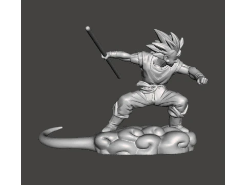 DB 孙悟空飞行光轮微型模型，适用于奇幻游戏角色扮演游戏 DND 3D 打印模型
