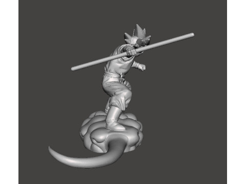 DB SON GOKU ON FLYING NIMBUS MINIATURE MODEL FOR FANTASY GAMES RPG DND 3Dプリントモデル