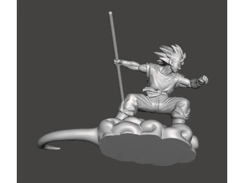 DB 孙悟空飞行光轮微型模型，适用于奇幻游戏角色扮演游戏 DND 3D 打印模型