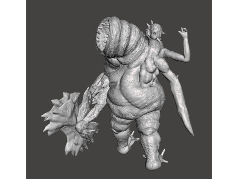 REREV SCAGDEAD MONSTER MINIATURE MODEL FOR HORROR OR FANTASY GAMES RPG DND 3D 打印模型