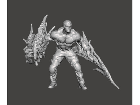 RE4 MUTATED KRAUSER MINIATURE MODEL FOR HORROR OR FANTASY GAMES RPG DND 3Dプリントモデル