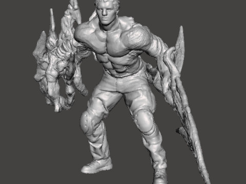 RE4 MUTATED KRAUSER MINIATURE MODEL FOR HORROR OR FANTASY GAMES RPG DND Model Cetak 3D