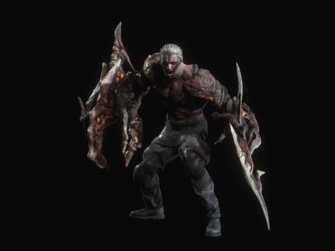RE4 MUTATED KRAUSER MINIATURE MODEL FOR HORROR OR FANTASY GAMES RPG DND Model Cetak 3D