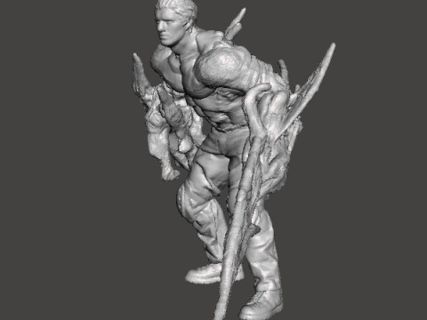 RE4 MUTATED KRAUSER MINIATURE MODEL FOR HORROR OR FANTASY GAMES RPG DND Model Cetak 3D