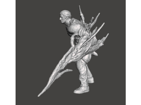 RE4 MUTATED KRAUSER MINIATURE MODEL FOR HORROR OR FANTASY GAMES RPG DND Model Cetak 3D