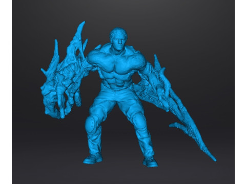 RE4 MUTATED KRAUSER MINIATURE MODEL FOR HORROR OR FANTASY GAMES RPG DND Model Cetak 3D