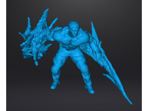 RE4 MUTATED KRAUSER MINIATURE MODEL FOR HORROR OR FANTASY GAMES RPG DND Model Cetak 3D