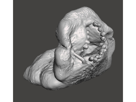 REREV GLOBSTER MONSTER MINIATURE MODEL FOR HORROR OR FANTASY GAMES RPG DND 3D Baskı Modeli