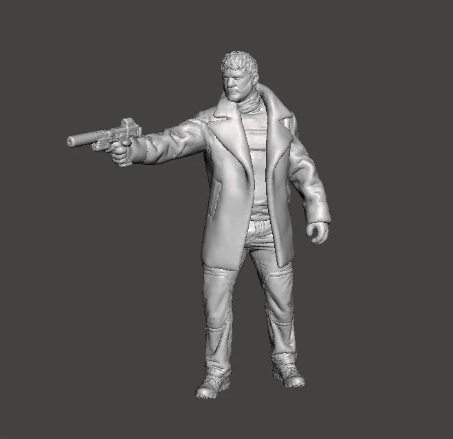 REV CHRIS BLACK COAT AGENT MINIATURE MODEL FOR HORROR OR SCIFI GAMES RPG DND 3D Print Model .c4d .max .obj .3ds .fbx .stl .blend 