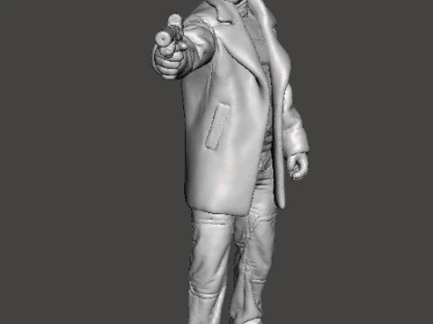 REV CHRIS BLACK COAT AGENT MINIATURE MODEL FOR HORROR OR SCIFI GAMES RPG DND 3D Print Model