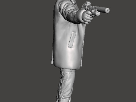 REV CHRIS BLACK COAT AGENT MINIATURE MODEL FOR HORROR OR SCIFI GAMES RPG DND Model Cetak 3D