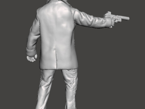 REV CHRIS BLACK COAT AGENT MINIATURE MODEL FOR HORROR OR SCIFI GAMES RPG DND Model Cetak 3D