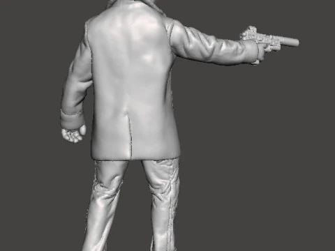 REV CHRIS BLACK COAT AGENT MINIATURE MODEL FOR HORROR OR SCIFI GAMES RPG DND 3D Print Model