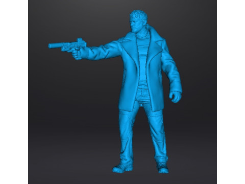 REV CHRIS BLACK COAT AGENT MINIATURE MODEL FOR HORROR OR SCIFI GAMES RPG DND Model Cetak 3D