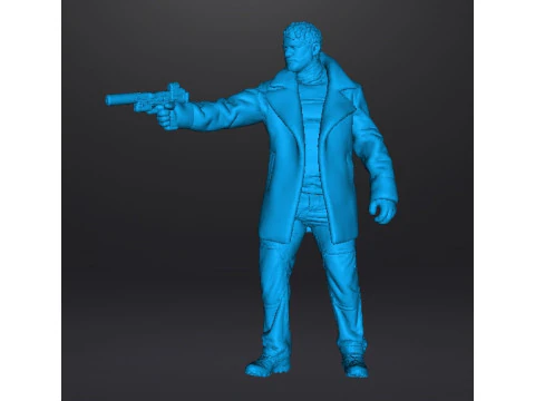 REV CHRIS BLACK COAT AGENT MINIATURE MODEL FOR HORROR OR SCIFI GAMES RPG DND 3D Print Model