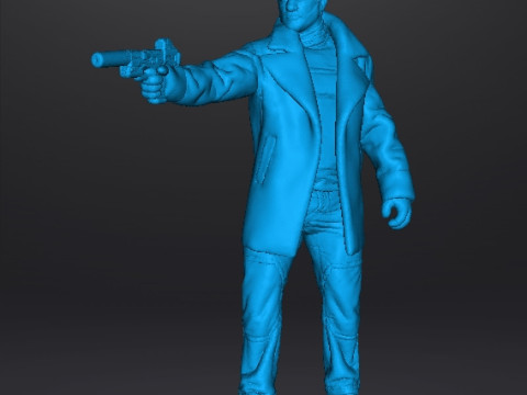 REV CHRIS BLACK COAT AGENT MINIATURE MODEL FOR HORROR OR SCIFI GAMES RPG DND Model Cetak 3D