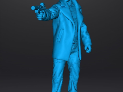REV CHRIS BLACK COAT AGENT MINIATURE MODEL FOR HORROR OR SCIFI GAMES RPG DND Model Cetak 3D