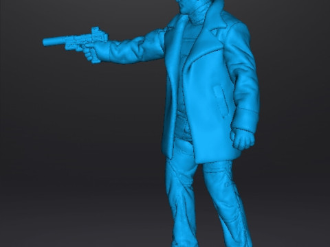 REV CHRIS BLACK COAT AGENT MINIATURE MODEL FOR HORROR OR SCIFI GAMES RPG DND Model Cetak 3D