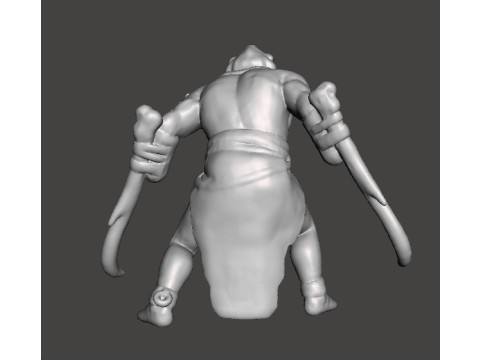 TUSKED WARRIOR MINIATURE MODEL FANTASY OR SCIFI GAMES RPG DND Model Cetak 3D