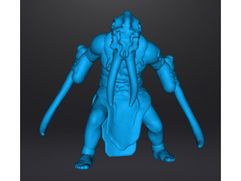 TUSKED WARRIOR MINIATURE MODEL FANTASY OR SCIFI GAMES RPG DND Model Cetak 3D